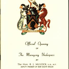 The Marayong underpass, Official opening