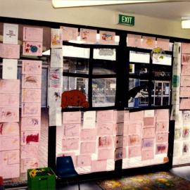 Children's drawing on display for Book Week 1992