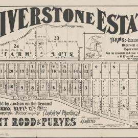 Riverstone Estate, Riverstone subdivision map, 1881.