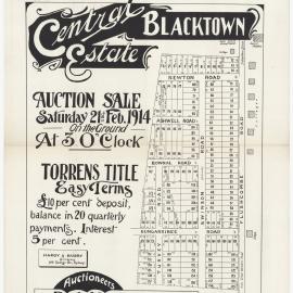 Central Blacktown Estate, 1914