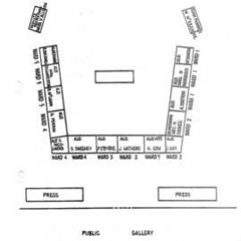 Council chambers plan 1976-1977