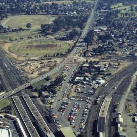Blacktown Ring Road construction, aerial view